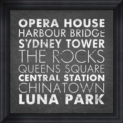 Framed Sydney Print