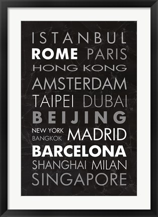 Framed World Cities II Print