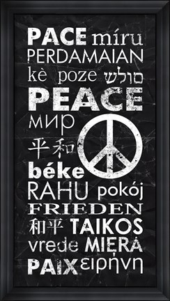 Framed Peace Languages Print