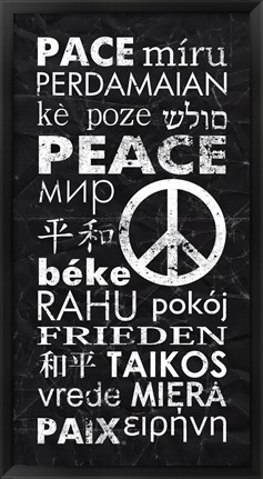 Framed Peace Languages Print