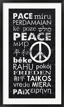 Framed Peace Languages Print