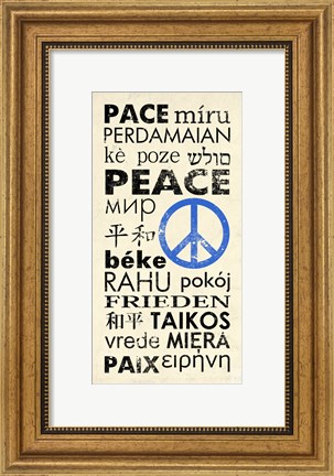 Framed Peace Around the World Print