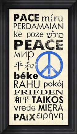 Framed Peace Around the World Print