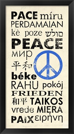 Framed Peace Around the World Print