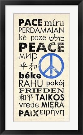 Framed Peace Around the World Print