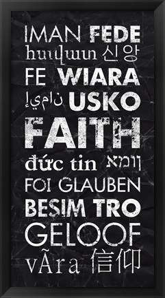 Framed Faith in Different Languages Print