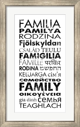 Framed Family Languages Print