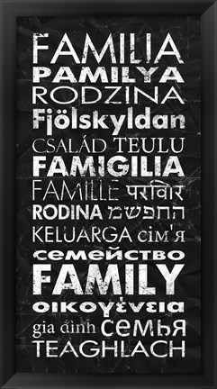 Framed Family in Different Languages Print