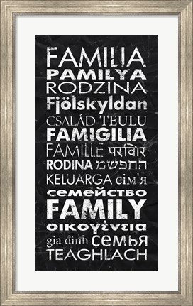 Framed Family in Different Languages Print