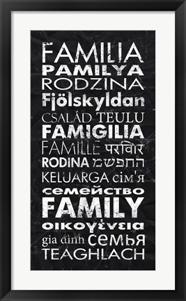 Framed Family in Different Languages Print