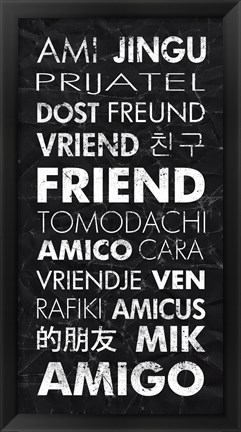 Framed Friend in Different Languages Print
