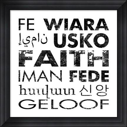Framed Faith Square Print