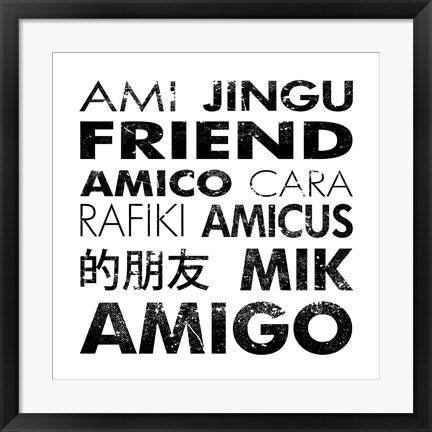 Framed Friend Square Print