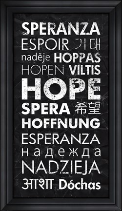 Framed Hope in Different Languages Print