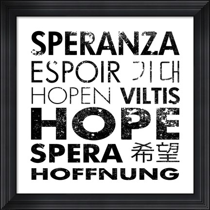Framed Hope Square Print