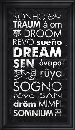 Framed Dream in Different Languages Print
