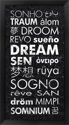 Framed Dream in Different Languages Print