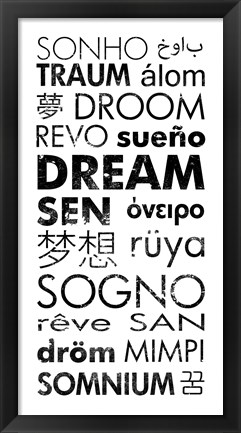 Framed Dream Languages Print