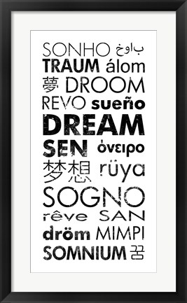 Framed Dream Languages Print