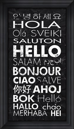 Framed Hello in Different Languages Print