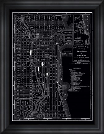 Framed Chicago, 1895 Print