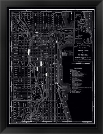 Framed Chicago, 1895 Print