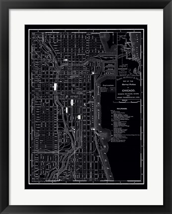 Framed Chicago, 1895 Print