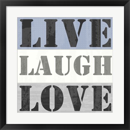 Framed Live Laugh Love Print