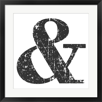 Framed Black Ampersand Print