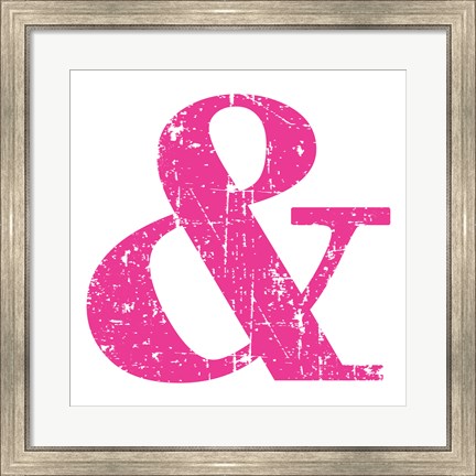 Framed Pink Ampersand Print