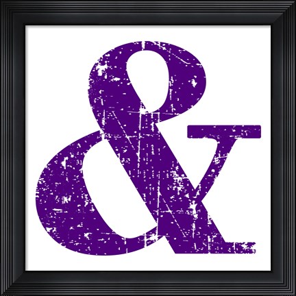 Framed Purple Ampersand Print