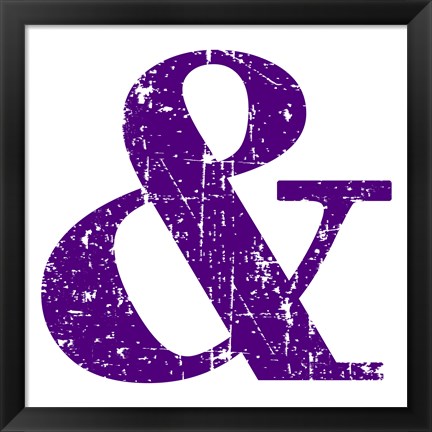 Framed Purple Ampersand Print