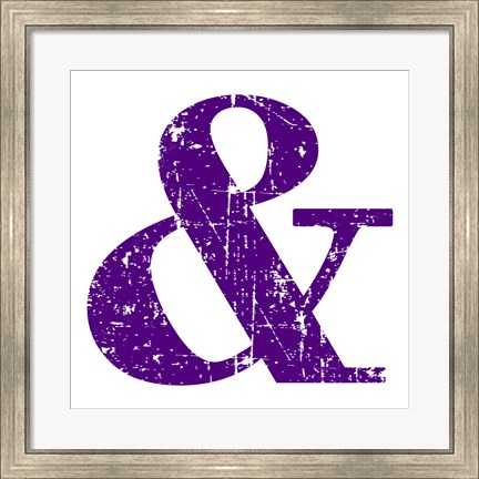 Framed Purple Ampersand Print