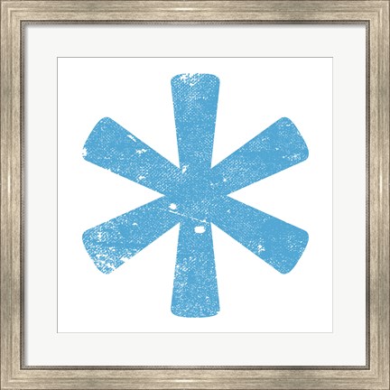 Framed Blue Asterisk Print