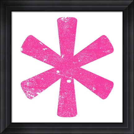 Framed Pink Asterisk Print
