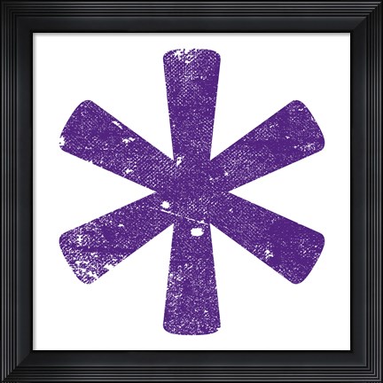 Framed Purple Asterisk Print