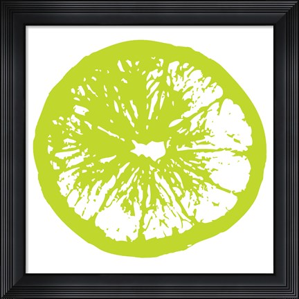 Framed Lime Orange Slice Print
