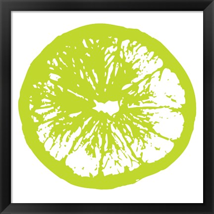 Framed Lime Orange Slice Print