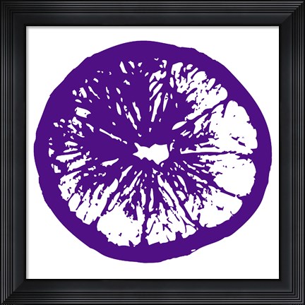 Framed Purple Orange Slice Print