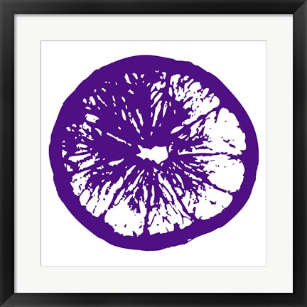 Framed Purple Orange Slice Print