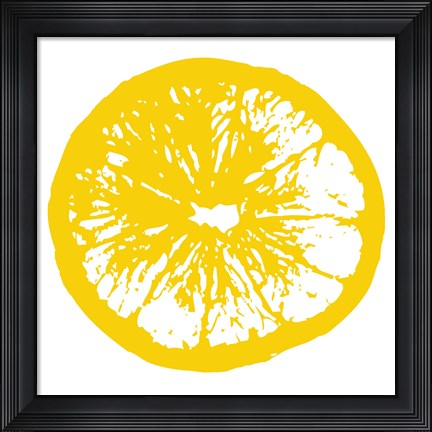 Framed Yellow Orange Slice Print