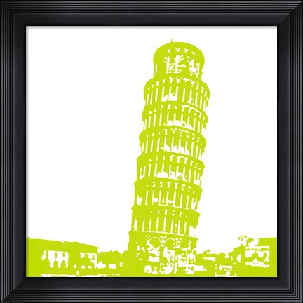 Framed Pisa in Lime Print