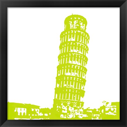 Framed Pisa in Lime Print