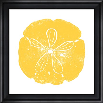 Framed Yellow Sand Dollar Print