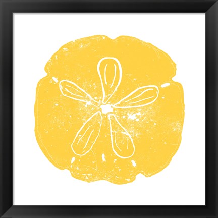 Framed Yellow Sand Dollar Print