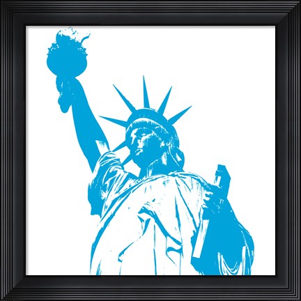 Framed Blue Liberty Print