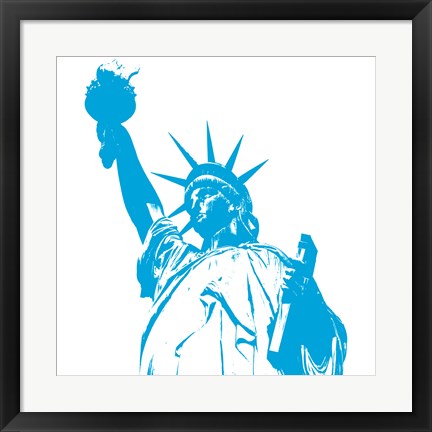 Framed Blue Liberty Print