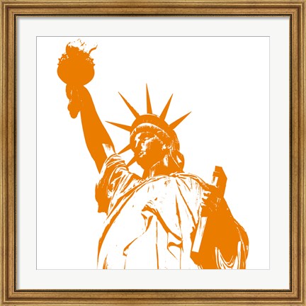 Framed Orange Liberty Print