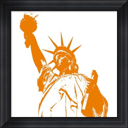 Framed Orange Liberty Print