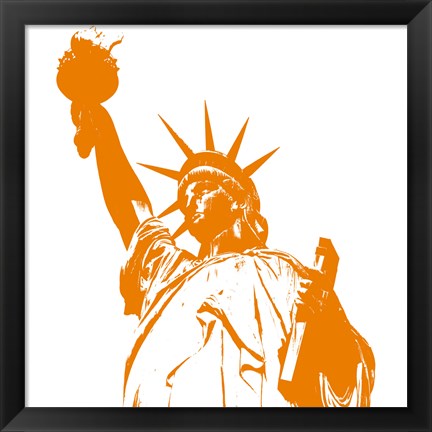 Framed Orange Liberty Print